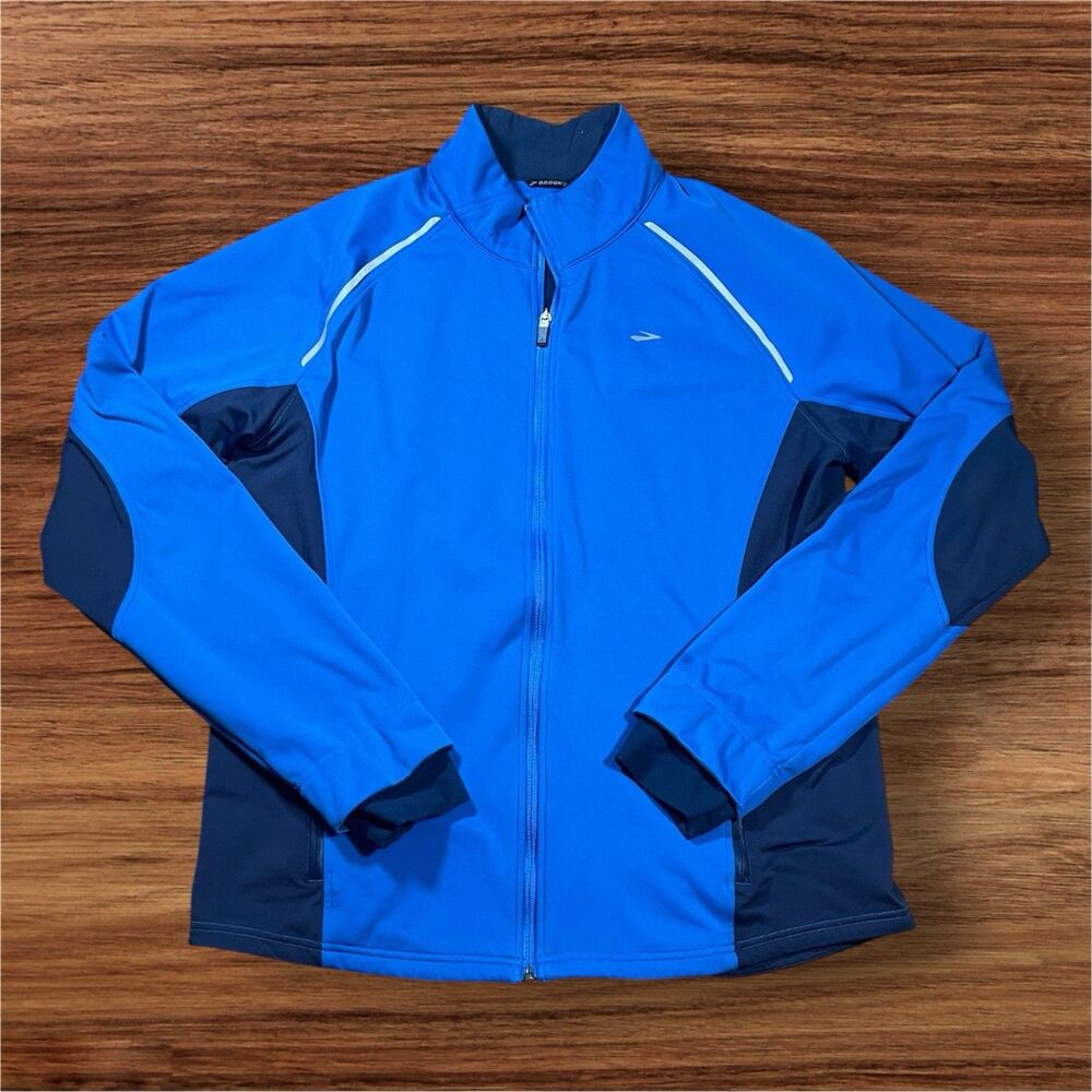 Brooks Shelter Technology Running Windbreaker Blue Jacket Men’s Size XL
